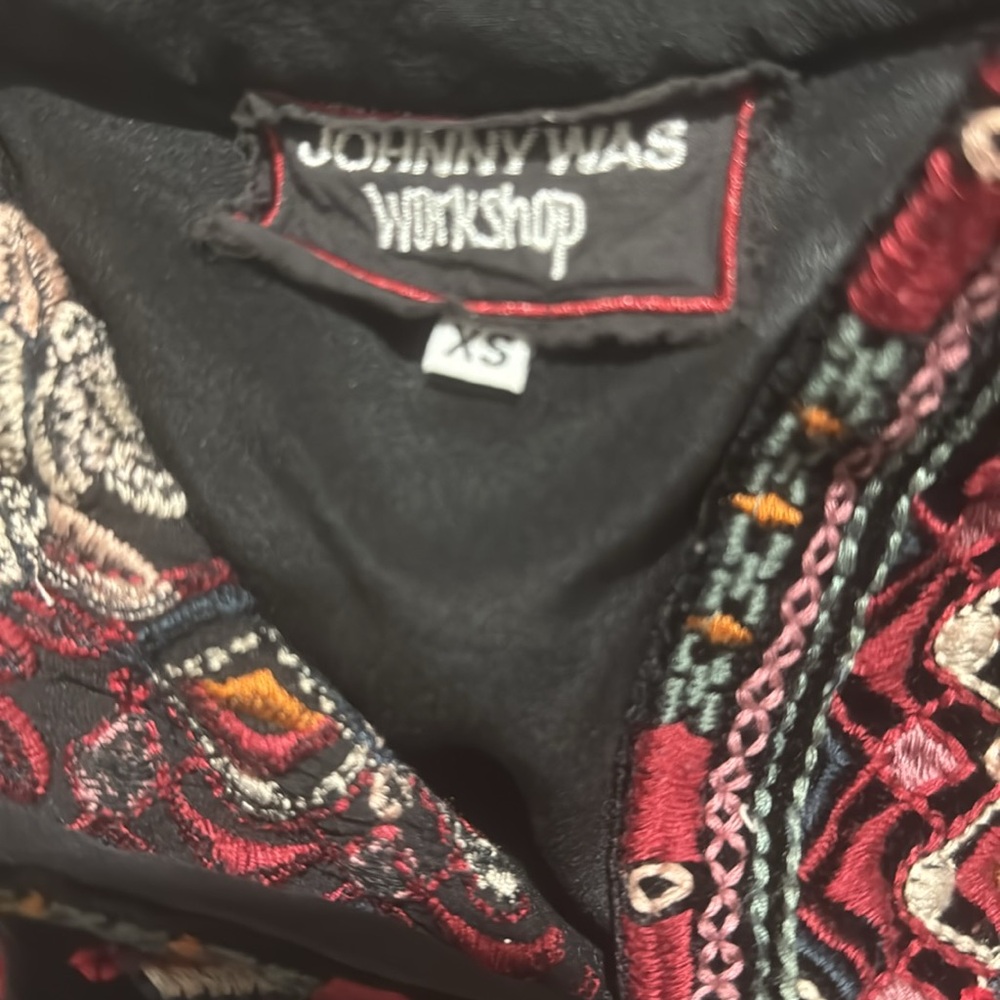 Johnny Was Black Embroidered Mini Dress - Picture 9 of 10